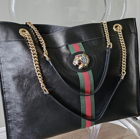 Gucci Leather Rajah Large Tote Bag - Picture 2 of 6